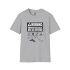 Warning: Driver Has Data T-Shirt — racing-themed graphic tee from Racing Lovers Club