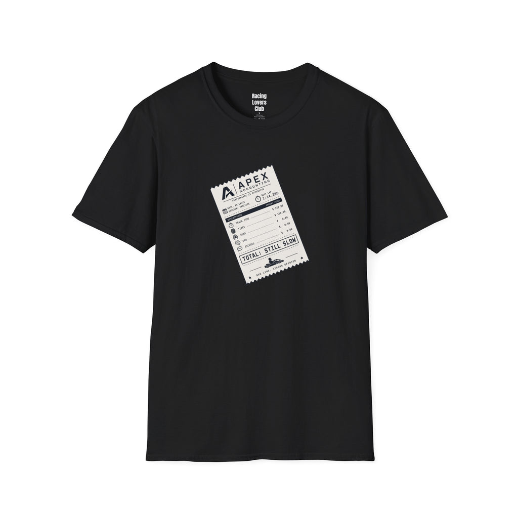 Apex Accounting T-Shirt — racing-themed graphic tee from Racing Lovers Club