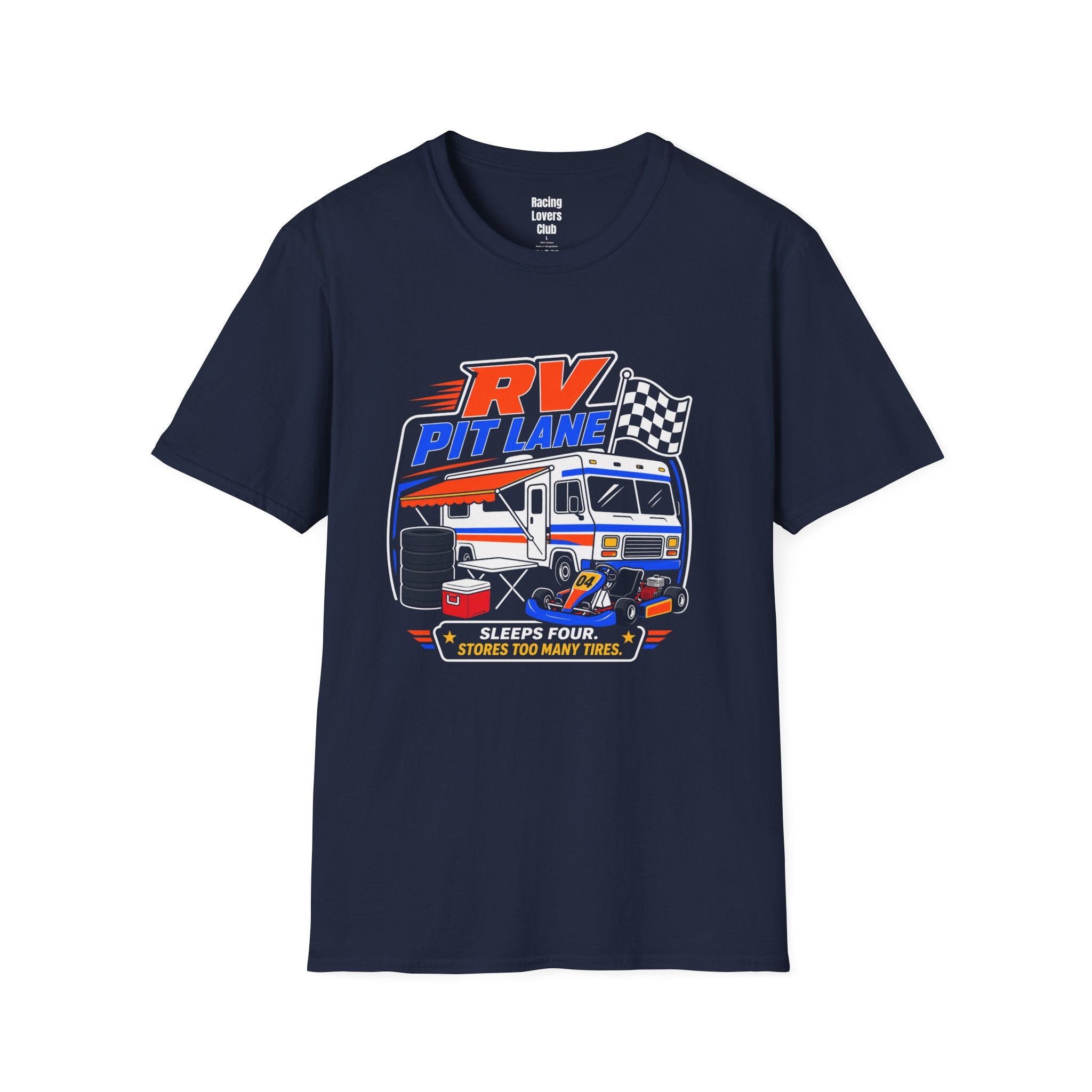 Sleeps Four. Stores Too Many Tires T-Shirt