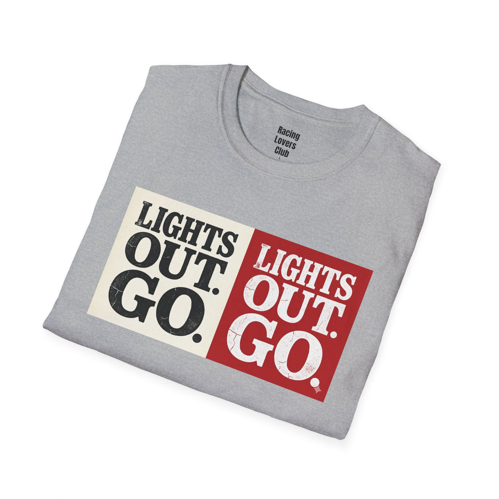 Lights Out Go T-Shirt — racing-themed graphic tee from Racing Lovers Club