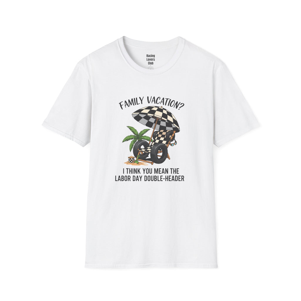 Racing Family Vacation T-Shirt — racing-themed graphic tee from Racing Lovers Club