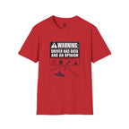 Warning: Driver Has Data T-Shirt — racing-themed graphic tee from Racing Lovers Club