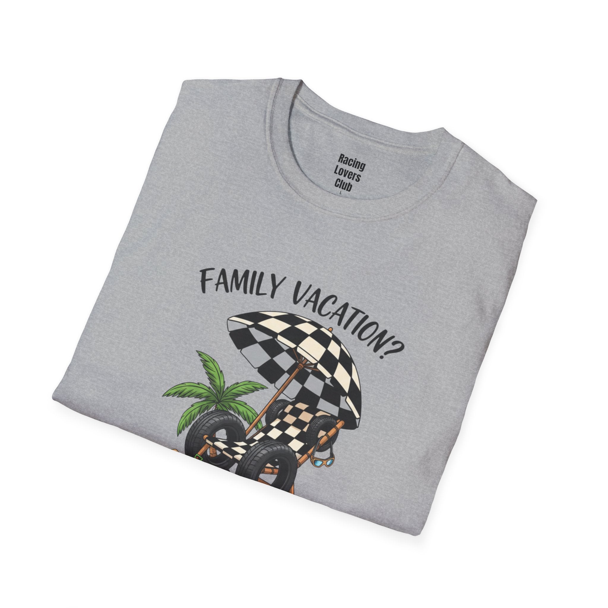 Racing Family Vacation T-Shirt — racing-themed graphic tee from Racing Lovers Club