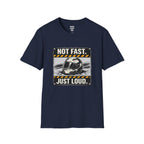 Not Fast Just Loud T-Shirt — racing-themed graphic tee from Racing Lovers Club
