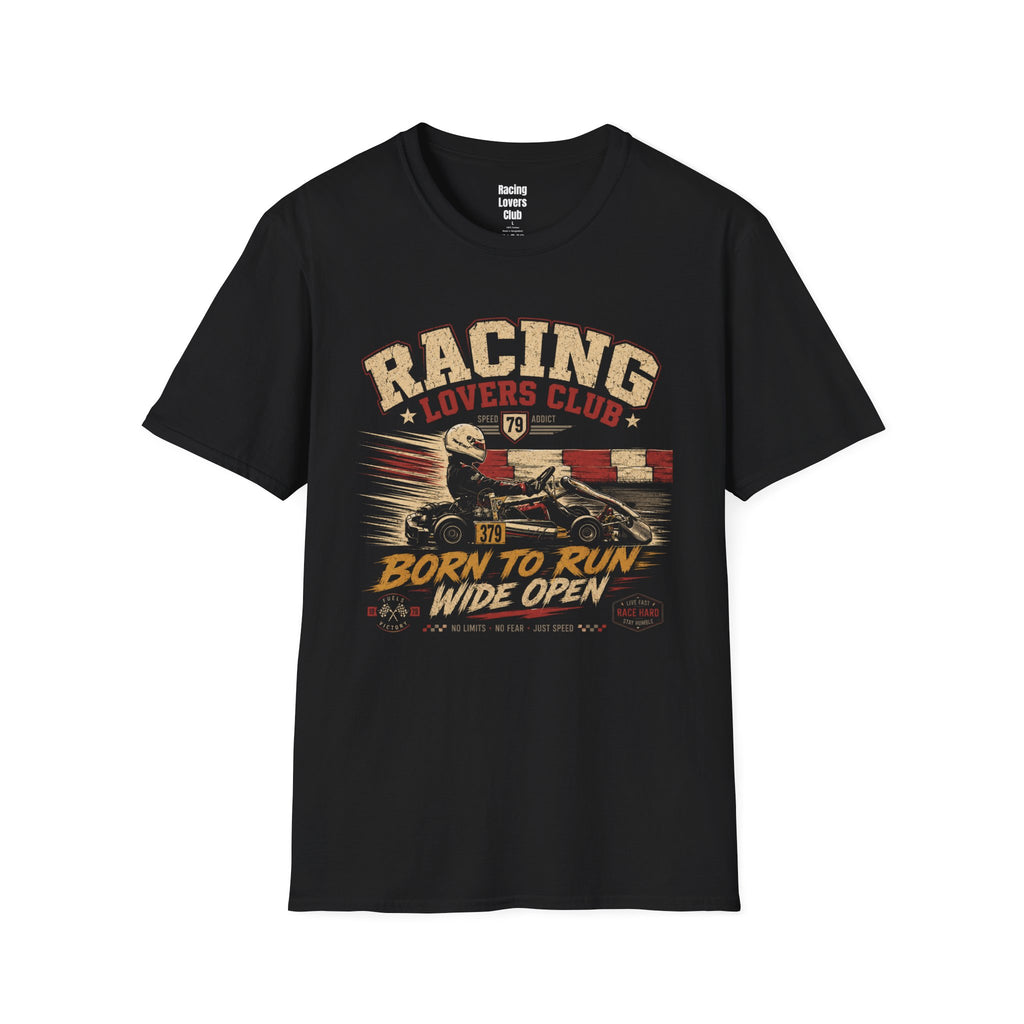 Born To Run Wide Open T-Shirt — racing-themed graphic tee from Racing Lovers Club