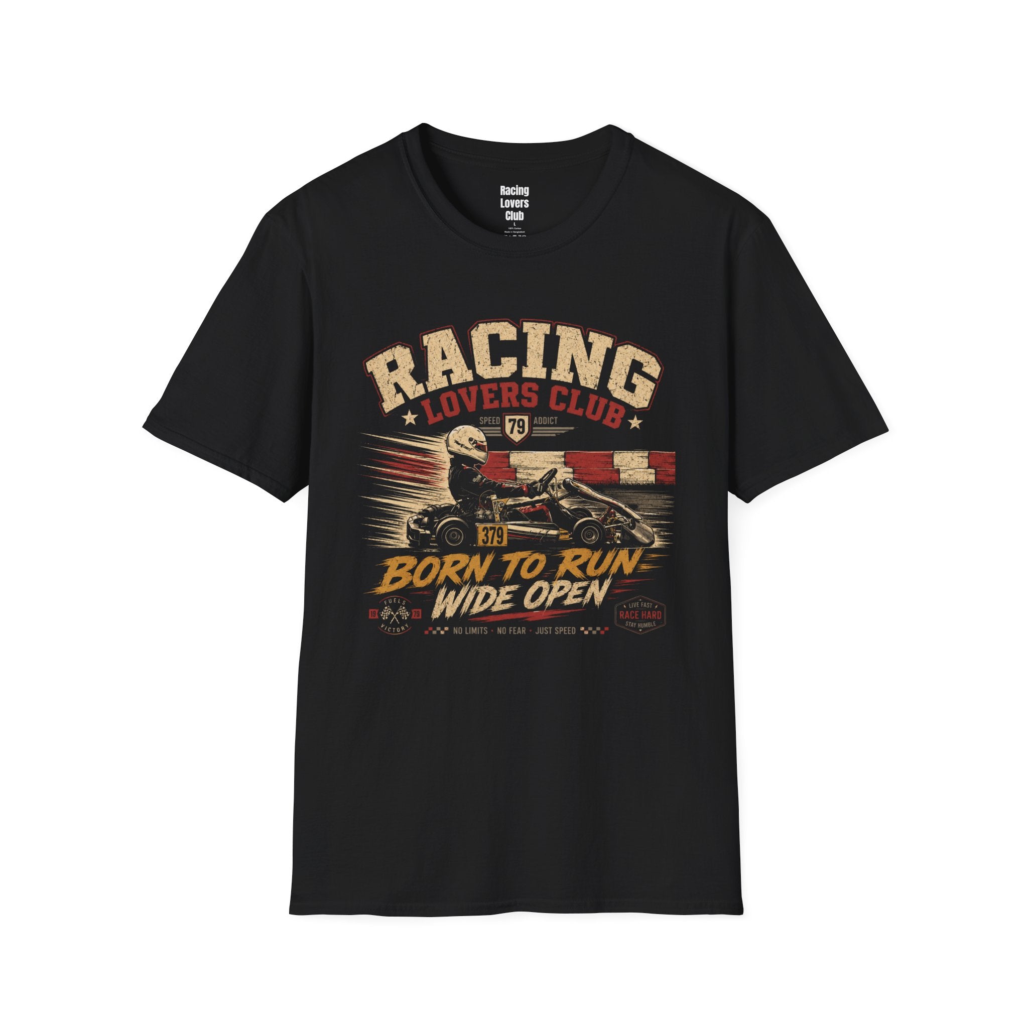 Born To Run Wide Open T-Shirt — racing-themed graphic tee from Racing Lovers Club