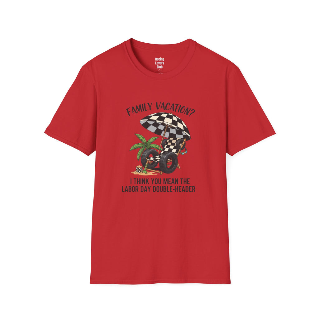 Racing Family Vacation T-Shirt — racing-themed graphic tee from Racing Lovers Club