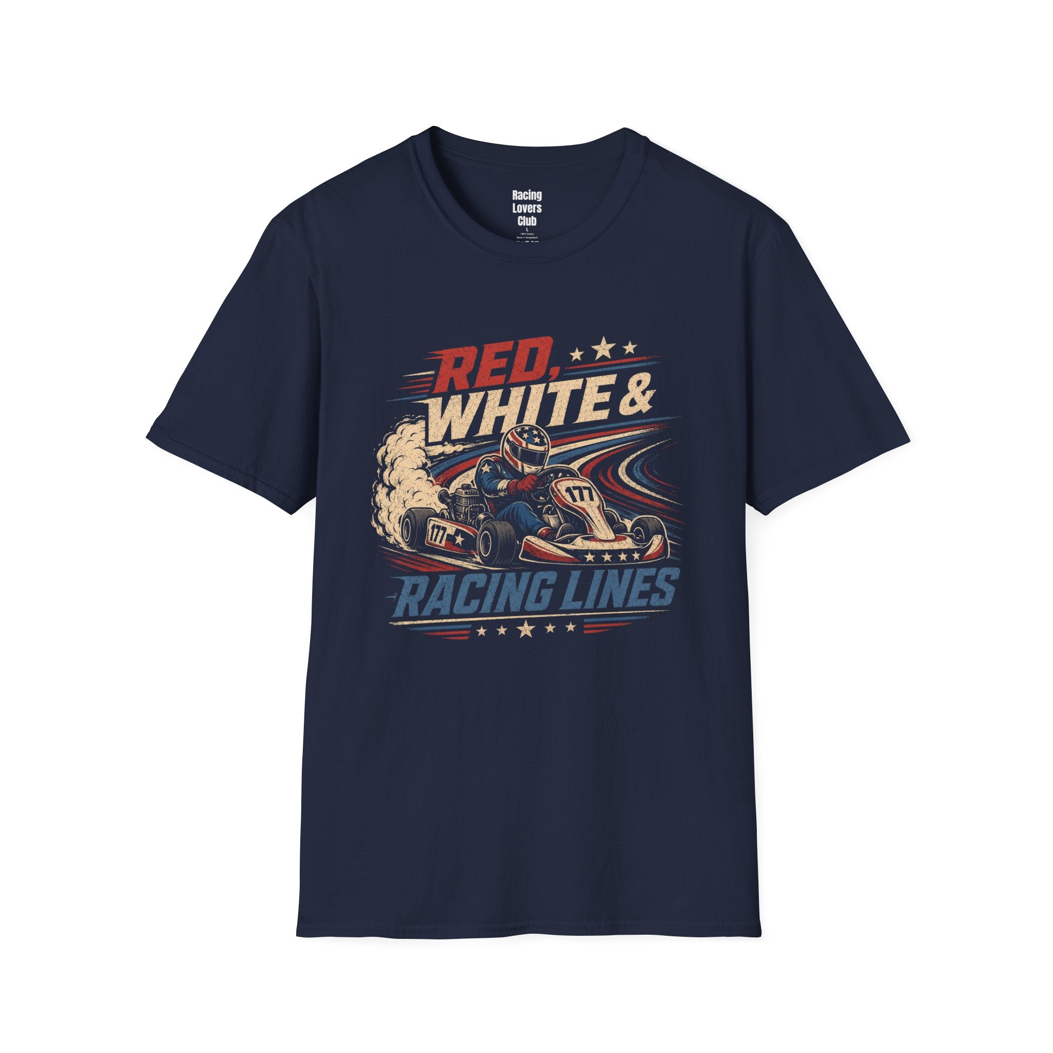Red, White & Racing Lines T-Shirt