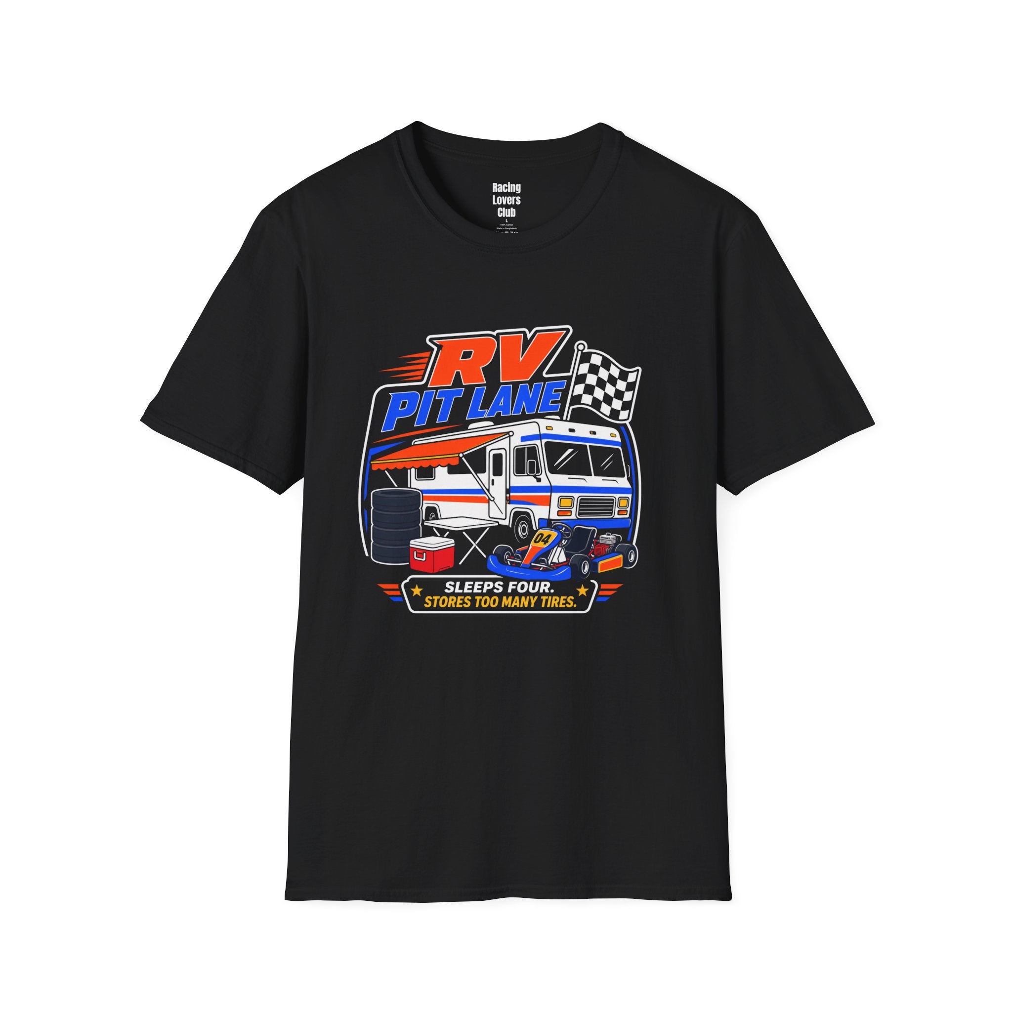 Sleeps Four. Stores Too Many Tires T-Shirt