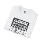 Warning: Driver Has Data T-Shirt — racing-themed graphic tee from Racing Lovers Club