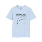 Confidence High. Lap Time Unrelated. T-Shirt — racing-themed graphic tee from Racing Lovers Club