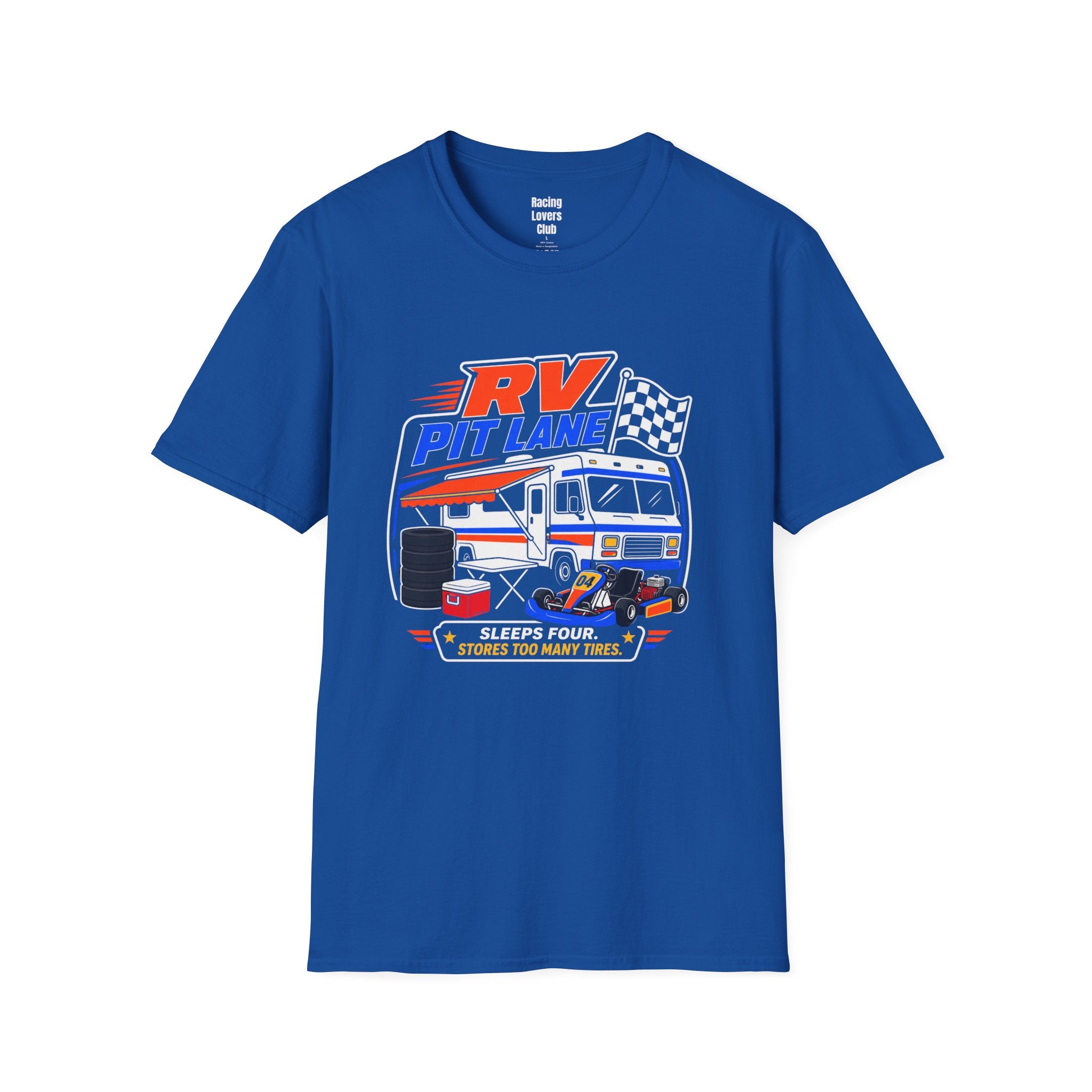 Sleeps Four. Stores Too Many Tires T-Shirt