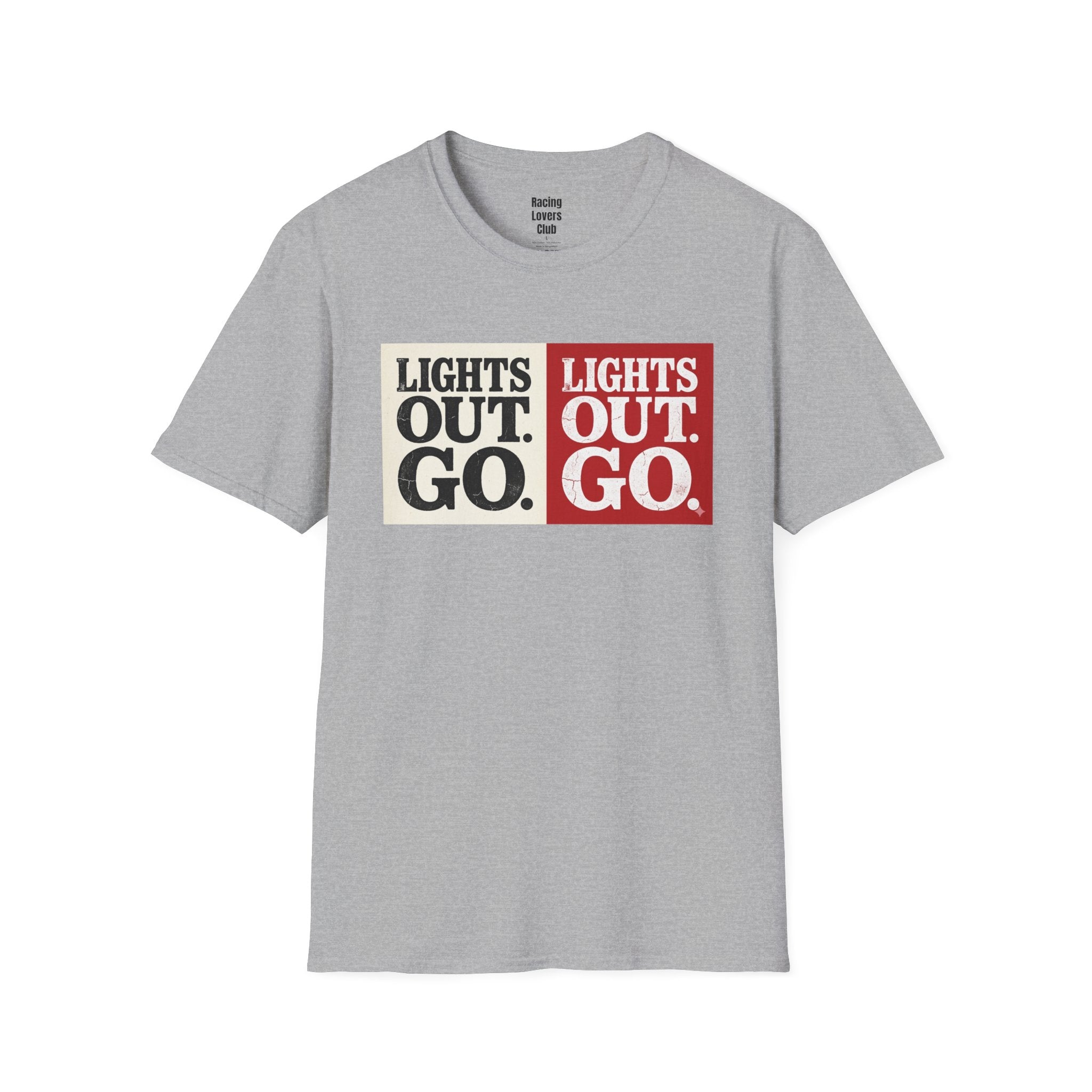 Lights Out Go T-Shirt — racing-themed graphic tee from Racing Lovers Club