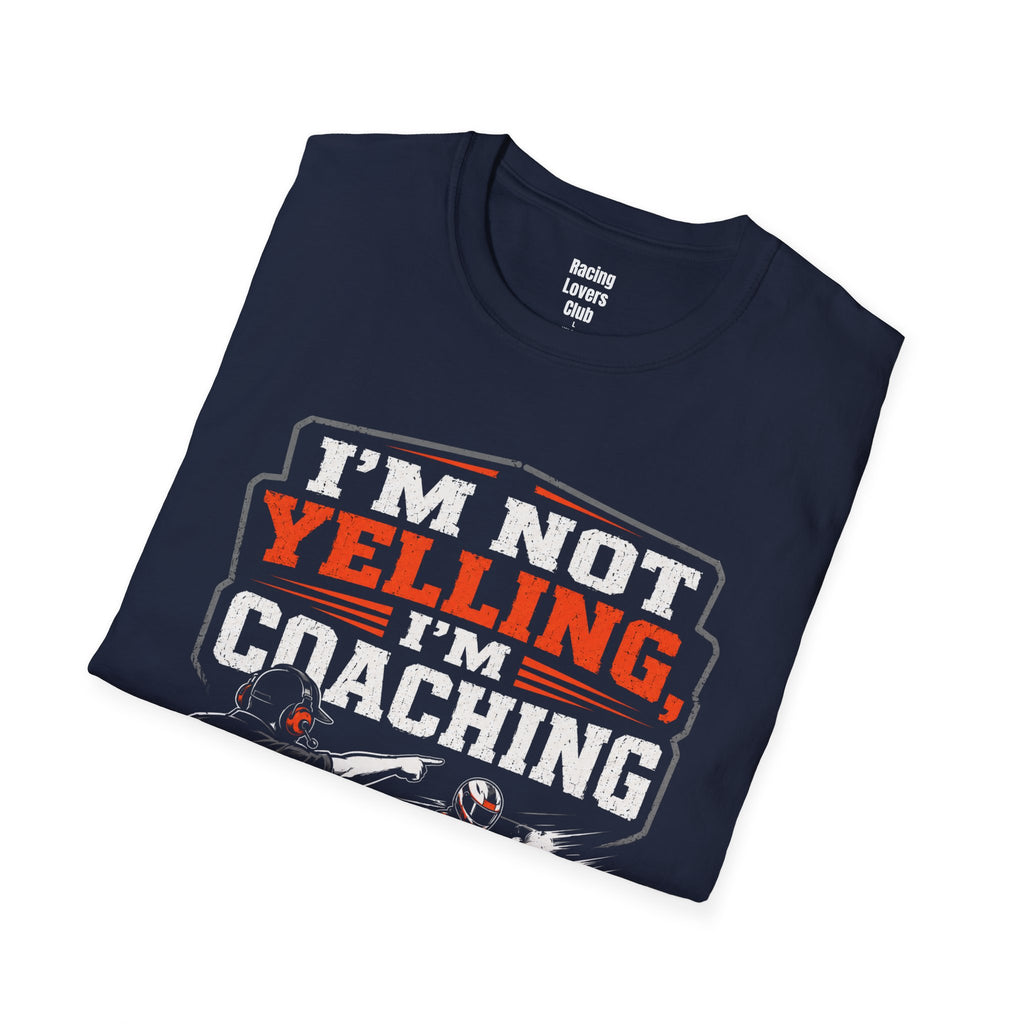 Dads Coaching T-Shirt — racing-themed graphic tee from Racing Lovers Club