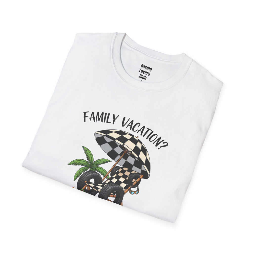 Racing Family Vacation T-Shirt — racing-themed graphic tee from Racing Lovers Club