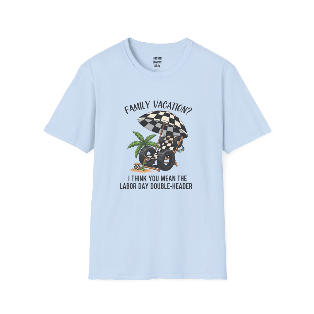 Racing Family Vacation T-Shirt — racing-themed graphic tee from Racing Lovers Club