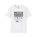 Warning: Driver Has Data T-Shirt — racing-themed graphic tee from Racing Lovers Club