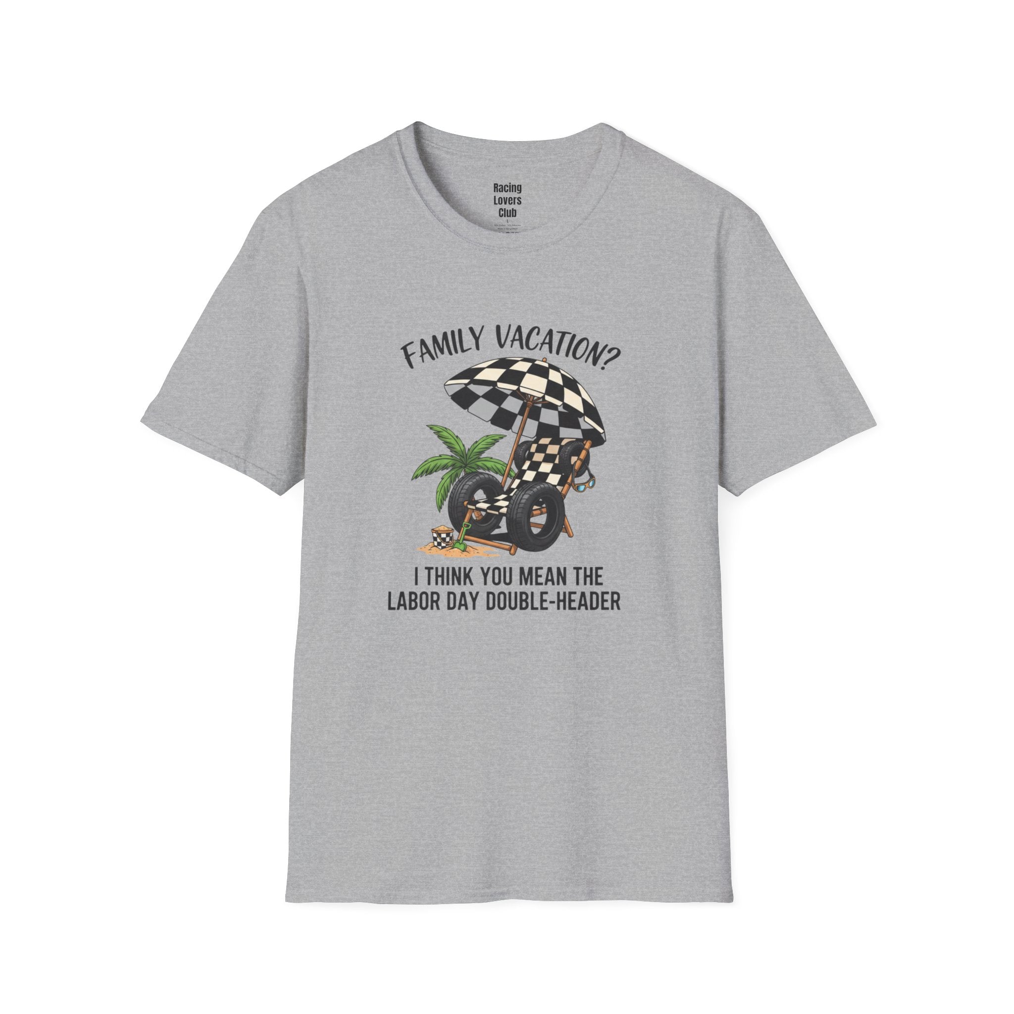 Racing Family Vacation T-Shirt — racing-themed graphic tee from Racing Lovers Club