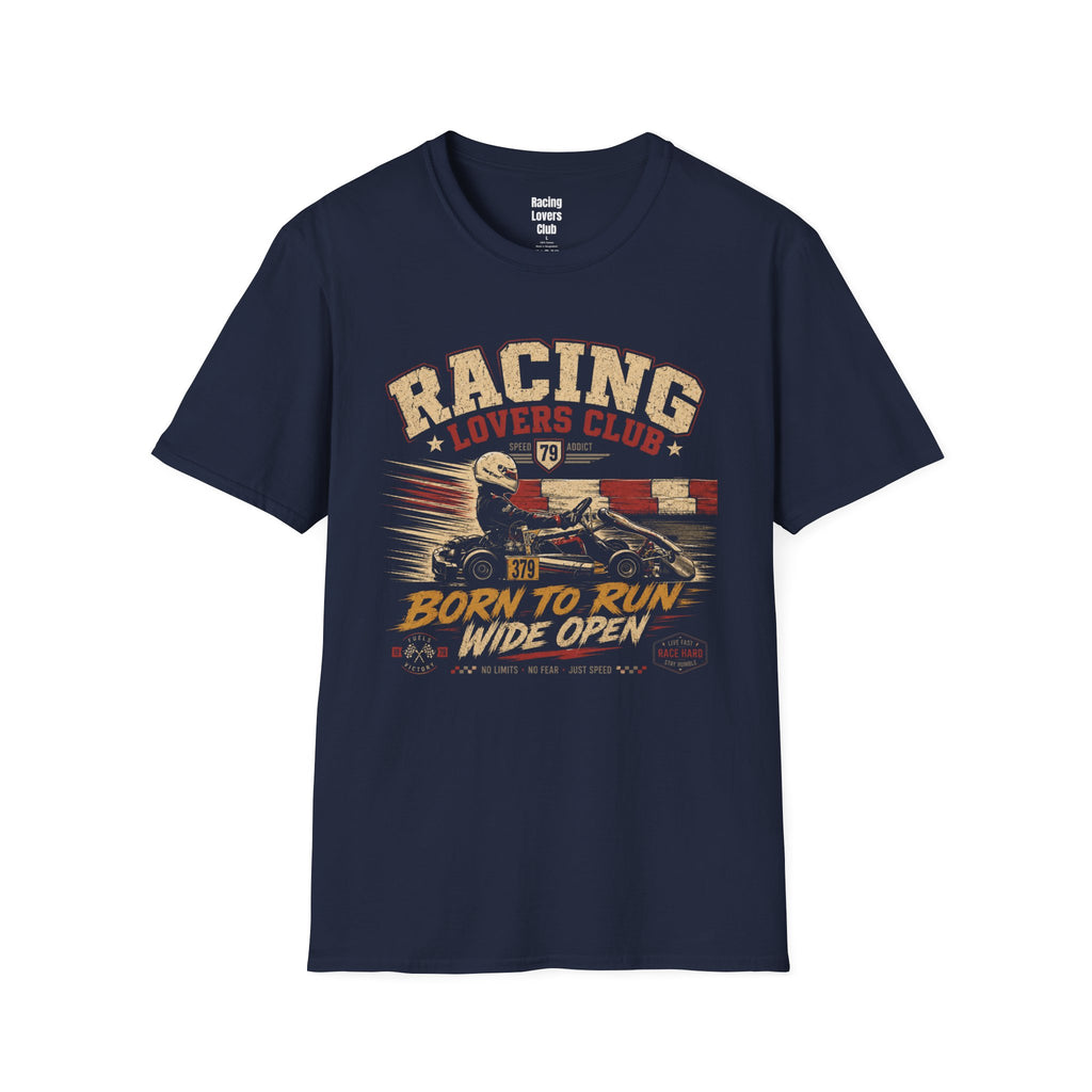 Born To Run Wide Open T-Shirt — racing-themed graphic tee from Racing Lovers Club