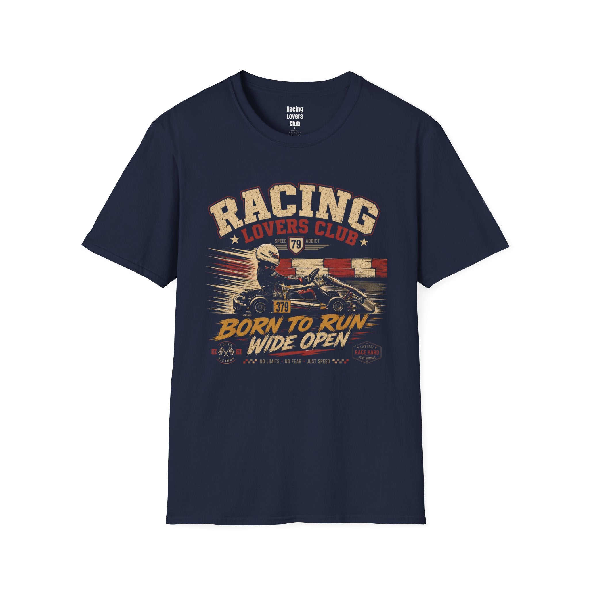 Born To Run Wide Open T-Shirt — racing-themed graphic tee from Racing Lovers Club