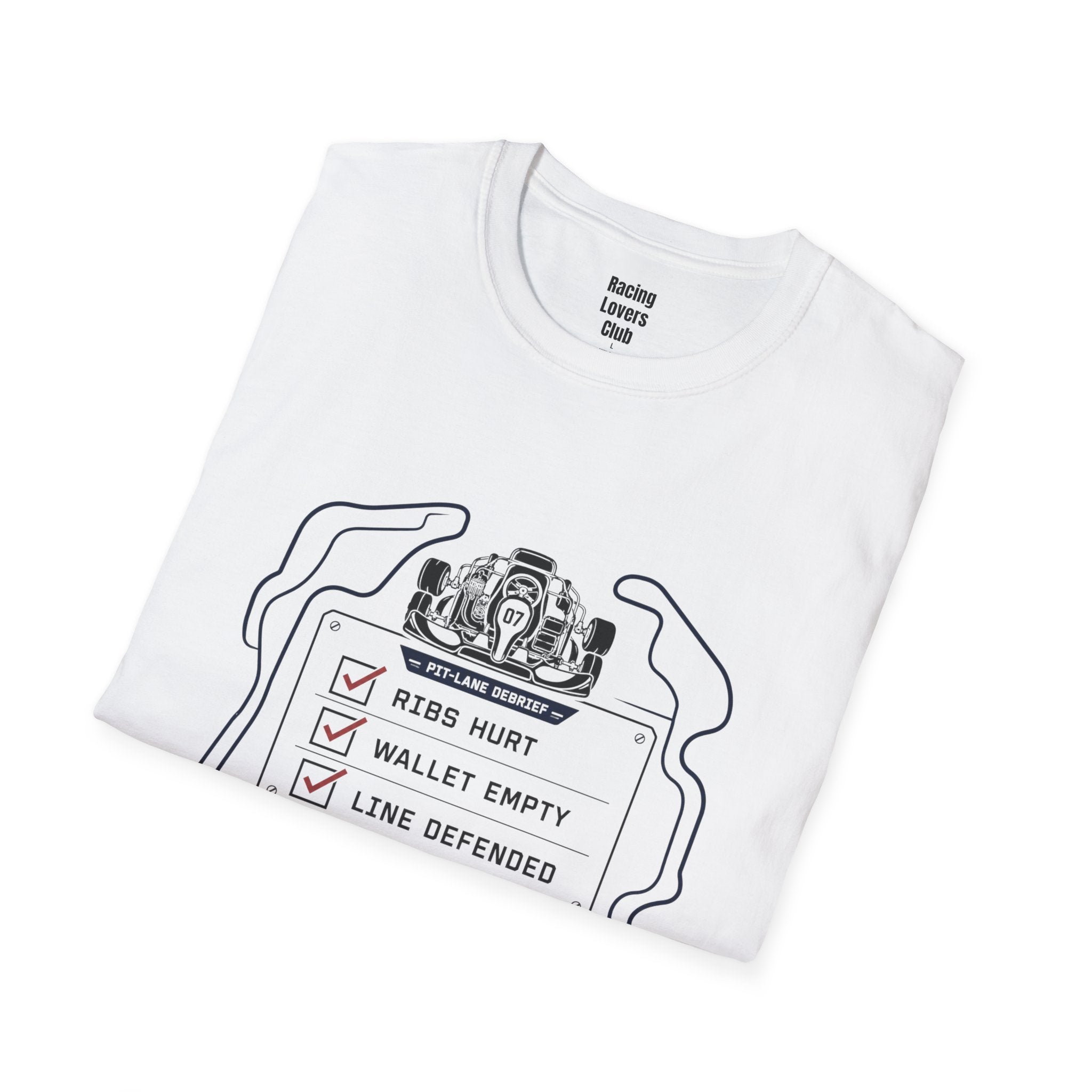 Bad Line Strong Opinion T-Shirt — racing-themed graphic tee from Racing Lovers Club