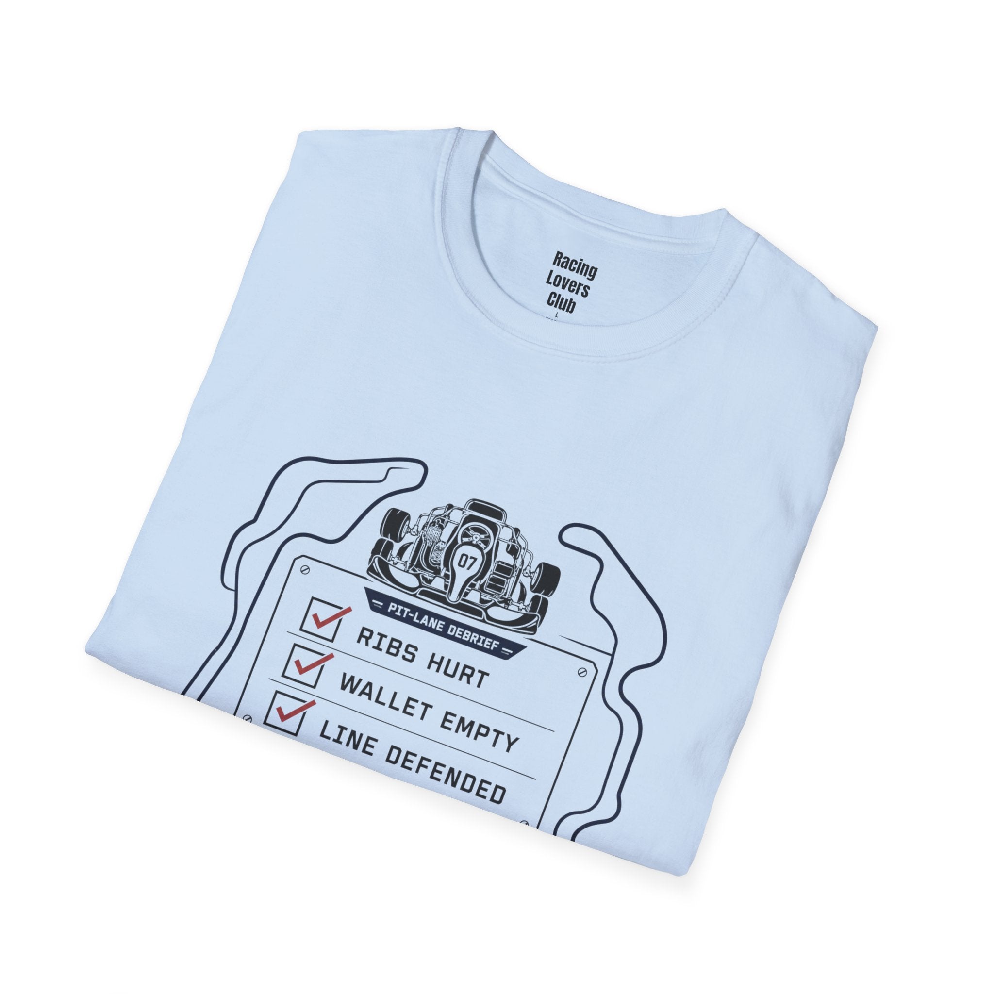 Bad Line Strong Opinion T-Shirt — racing-themed graphic tee from Racing Lovers Club