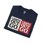Lights Out Go T-Shirt — racing-themed graphic tee from Racing Lovers Club