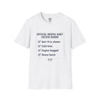 Official Rental Kart Excuse T-Shirt — racing-themed graphic tee from Racing Lovers Club