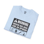 Warning: Driver Has Data T-Shirt — racing-themed graphic tee from Racing Lovers Club