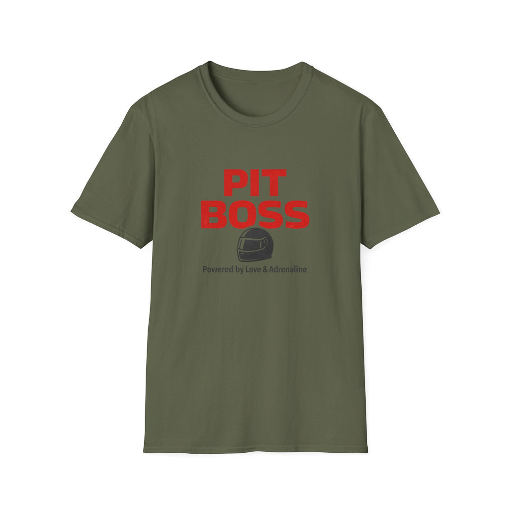 PIT Boss T-Shirt — racing-themed graphic tee from Racing Lovers Club
