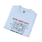 Camber Caster Coffee T-Shirt — racing-themed graphic tee from Racing Lovers Club